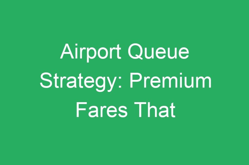 Airport Queue Strategy: Premium Fares That Increase Your Income